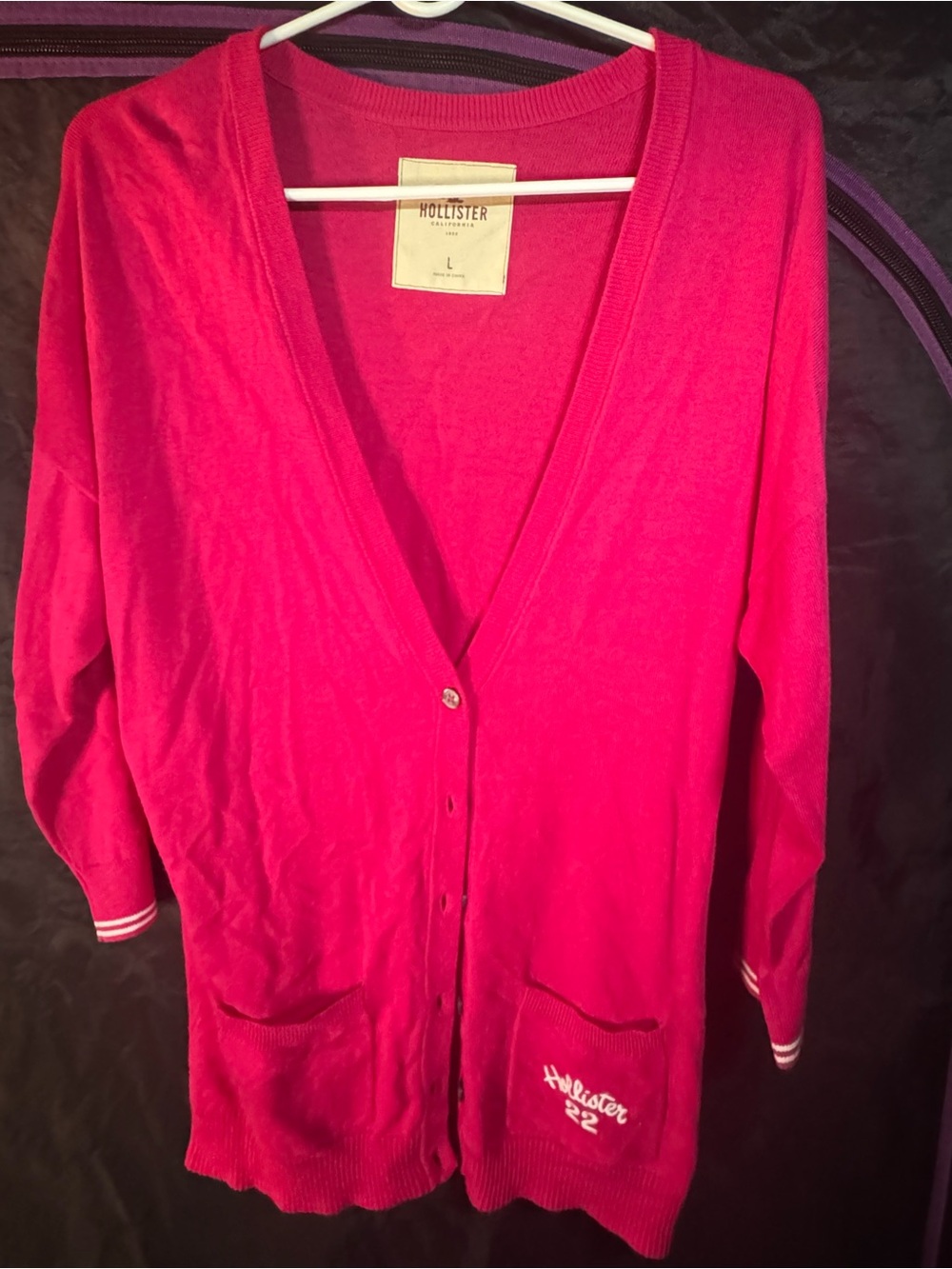 Hollister Bright Pink Pullover Sweater